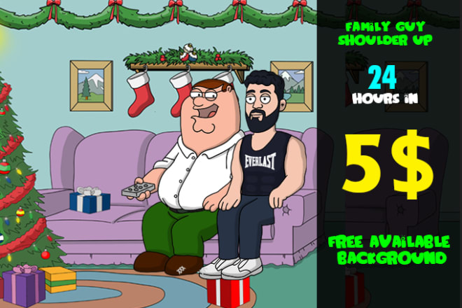 I will draw you as a family guy cartoon character 24 hours
