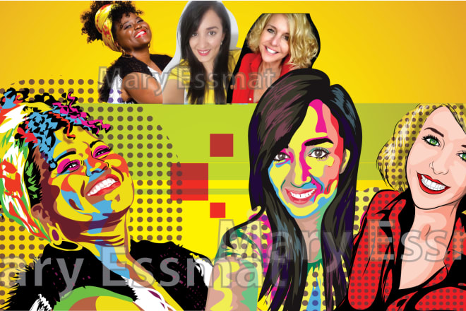 I will draw you as a unique wpap pop art