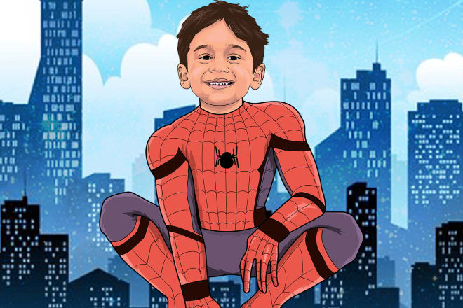 I will draw you with spiderman style