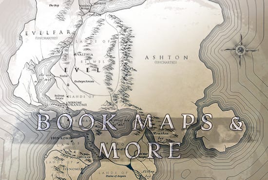 I will draw your book or fantasy map in photoshop