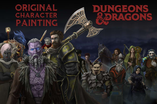 I will draw your dungeons and dragons character illustration