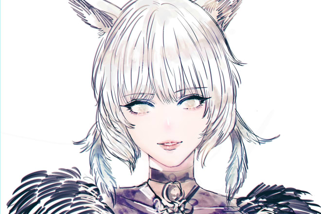 I will draw your ffxiv character in my style