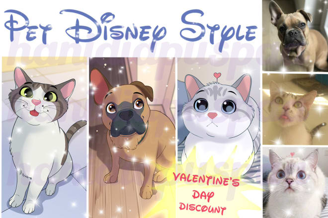 I will draw your lovely pets into disney style portrait