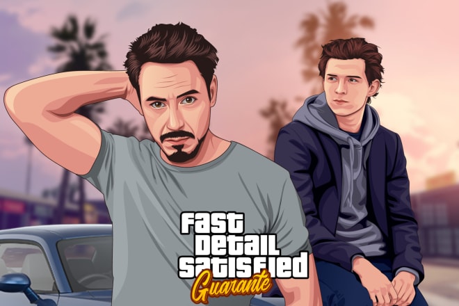 I will draw your photos into gta artwork style
