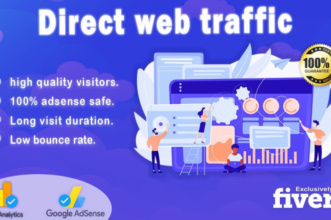 I will drive fully adsense safe direct web traffic, niche targeted