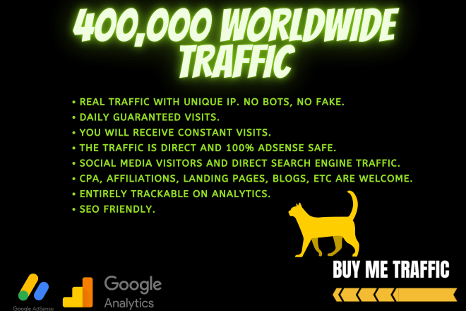 I will drive real 400,000 web traffic