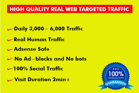 I will drive unlimited real visitors, targeted web traffic