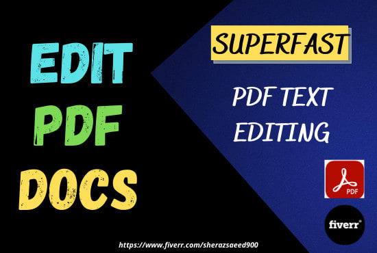 I will edit text of PDF document