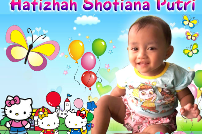 I will edit your childs photo to be cute and funny baby to be happy
