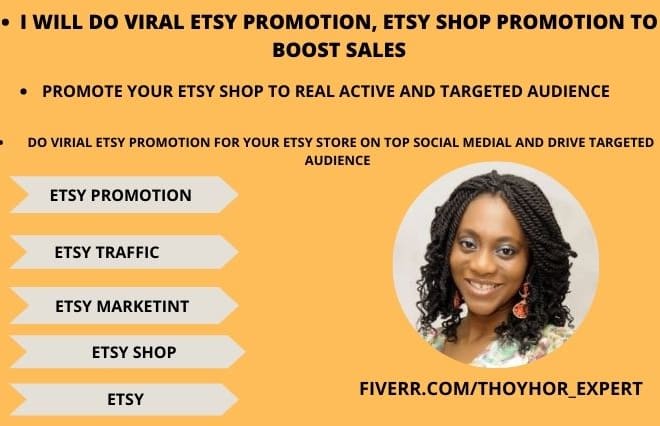 I will etsy promotion, etsy traffic, etsy shop,etsy, etsy marketing