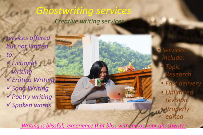 I will exceptionally ghost write you ebook stories,novels and poems