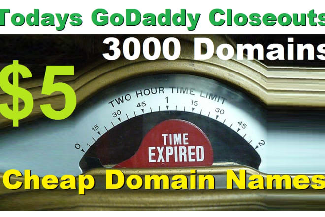 I will find 3000 expired domains in godaddy closeouts daily