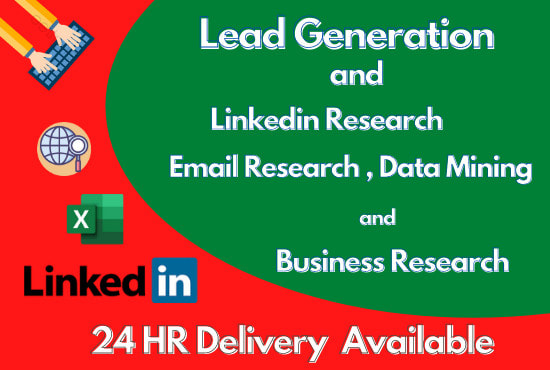 I will find a business email address and contact list from linkedin, internet research