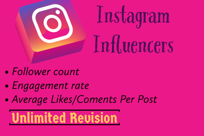 I will find best instagram influencer for your brand