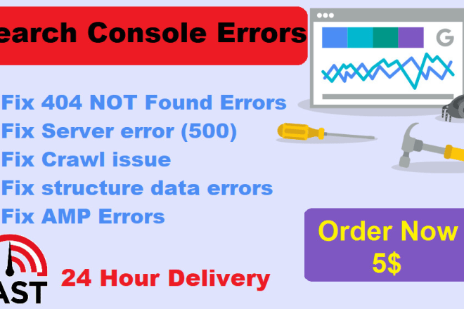 I will fix all google webmaster tool errors in just 24 hour
