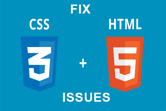 I will fix any html and css issues