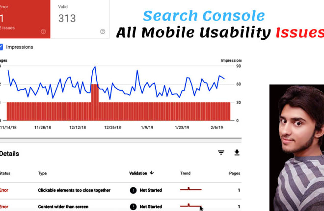 I will fix mobile usability errors of search console