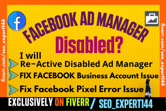 I will fix restricted or disable facebook business ads manager