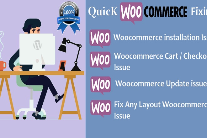 I will fix woocommerce, wordpress issue, error and CSS problem, bug