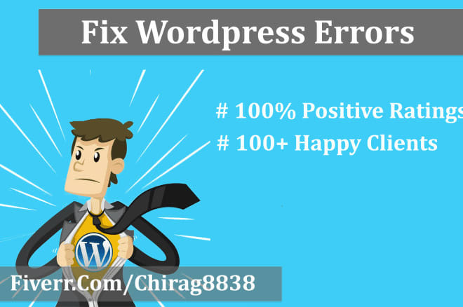 I will fix wordpress errors wordpress issues