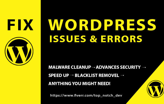 I will fix wordpress website issues, errors, woocommerce fix and plugins, php, html css