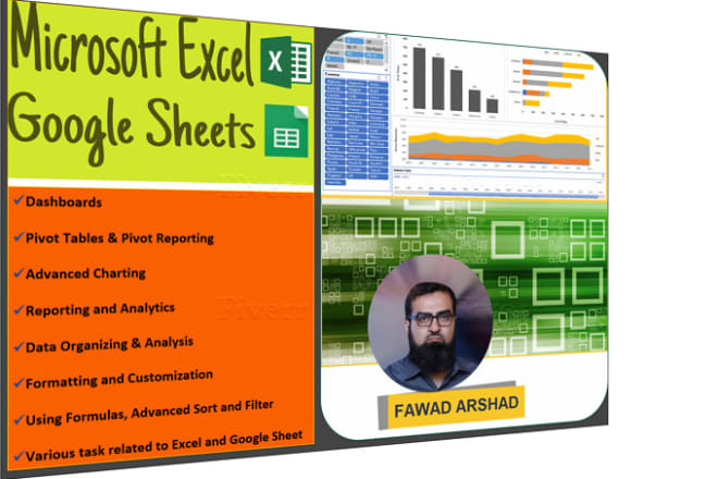 I will form pivot tables, charts, formulas, dashboards in excel