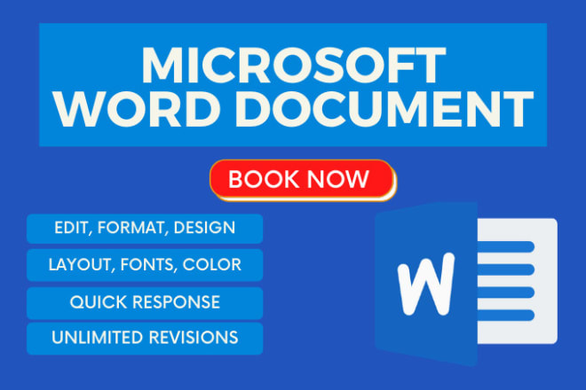 I will format, design, edit and convert microsoft word documents