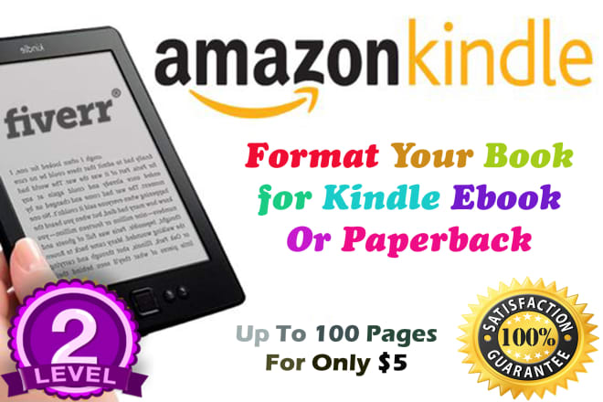 I will format your book for kindle ebook or paperback