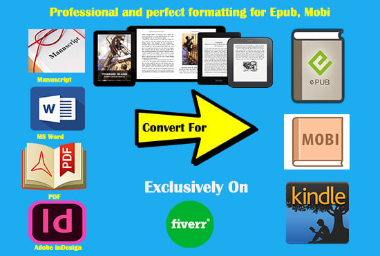 I will format your manuscript and convert word into epub and mobi