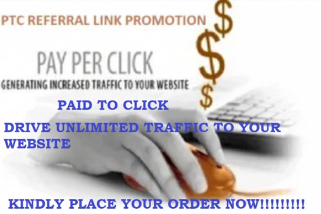 I will generate 20m traffic to your paid to click affiliate referral link