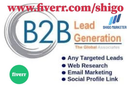 I will generate real and active b2b leads MLM leads crypto leads