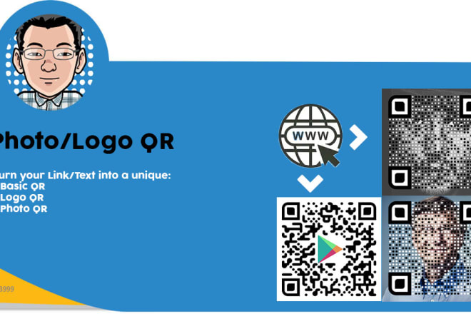 I will generate up to 5 qr code with colour, logo and photo customization