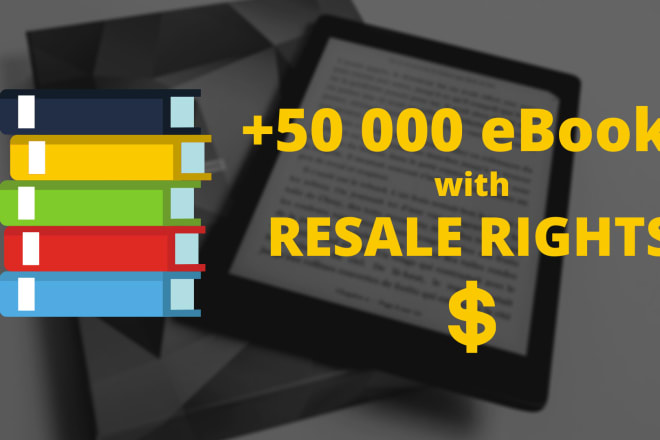 I will give you 100 000 resalable ebooks with resale rights