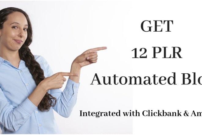 I will give you 12 readymade blogs integrated with clickbank and amazon