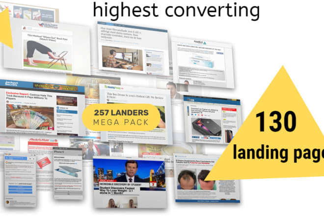 I will give you 257 pre landers and 130 landing pages for CPA