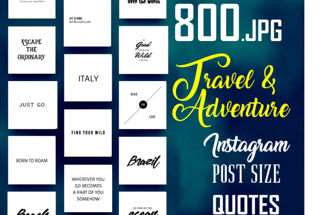 I will give you 800 travel and adventure instagram quotes