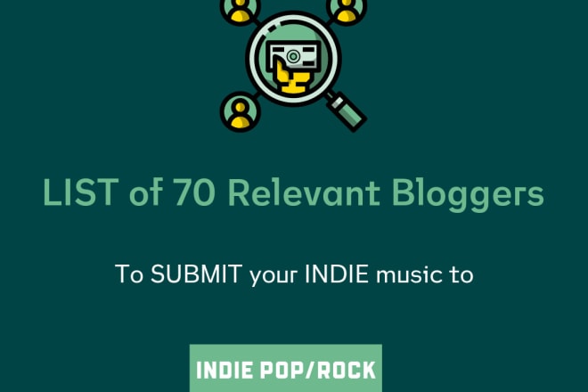 I will give you a list of 70 relevant indie music bloggers