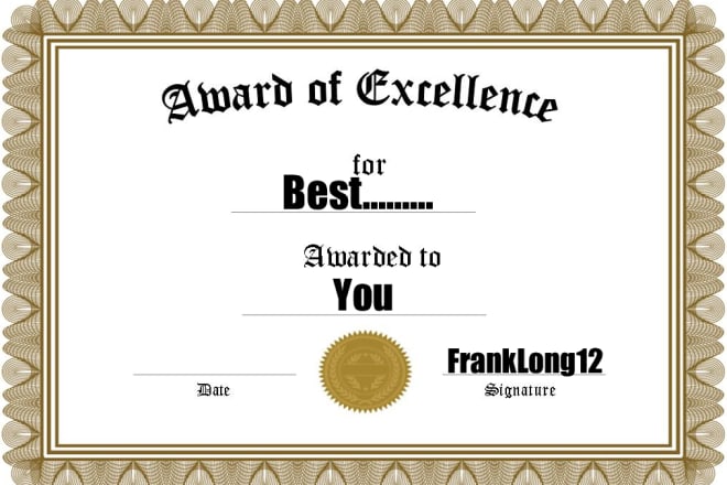I will give you an award to promote your business