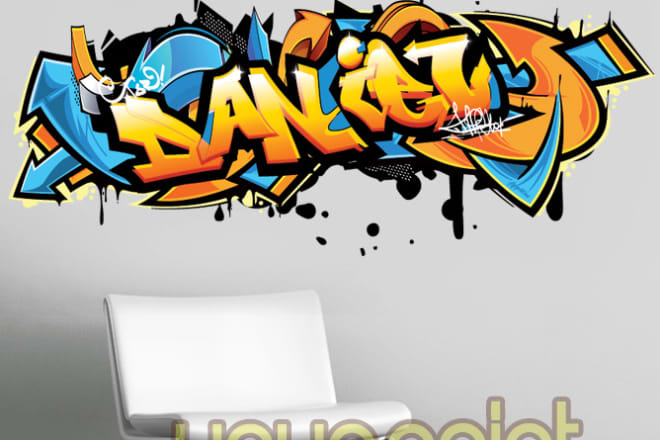 I will graffiti art your name or logo printable any size