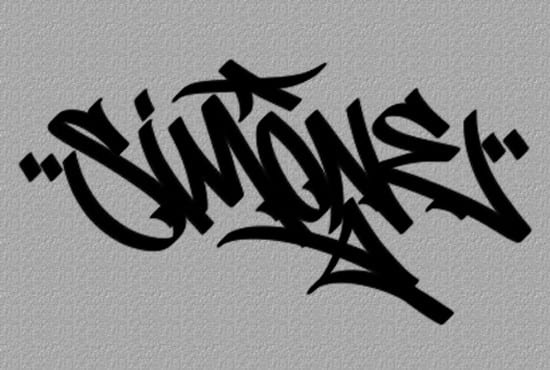 I will handwrite your name in graffiti style