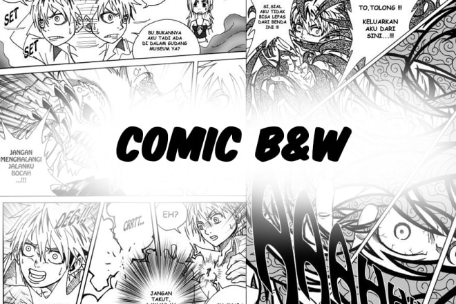 I will illustrate cartoon bw storyboard comic manga based your idea