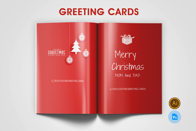 I will illustrate christmas greeting card