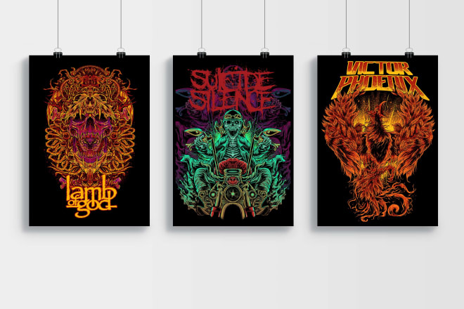 I will illustrate movie posters, concerts and events poster