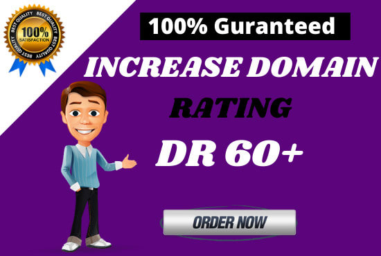 I will increase your site DR domain rating upto 60 within 15 days