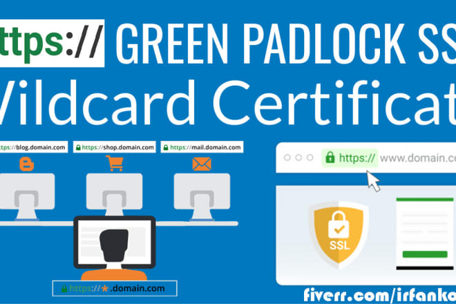 I will install free wildcard ssl unlimited subdomains with green padlock secure