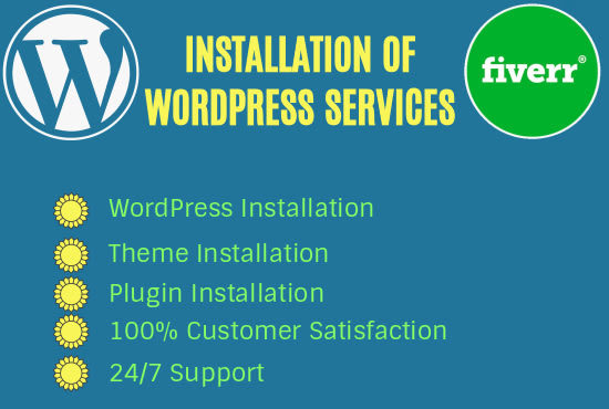 I will install wordpress services, plugin