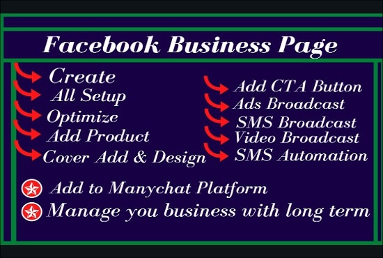I will instant facebook business page creator and your business manager with long term