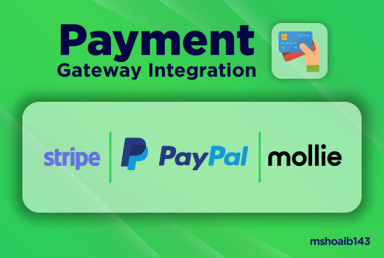 I will integrate payment gateways like paypal and others methods