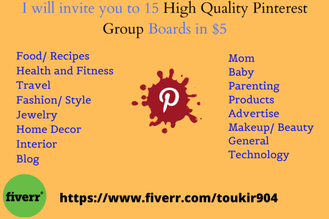 I will invite you to my 15 professional quality group boards