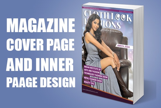I will magazine Cover page and inner page design